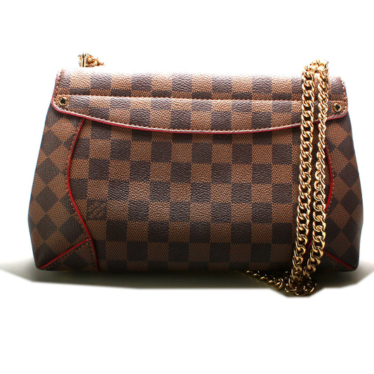 Louis Vuitton Caissa Chain Clutch Damier Ebene