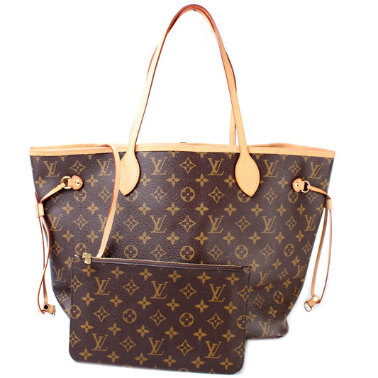 Louis Vuitton Neverfull W/ Wallet MM Monogram