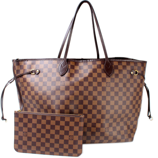 Louis Vuitton Neverfull GM W/ Wallet Damier Ebene