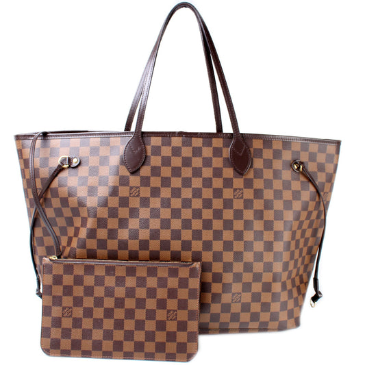Louis Vuitton Neverfull GM W/ Wallet Damier Ebene