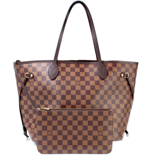 Louis Vuitton Neverfull W/Wallet MM Damier Ebene