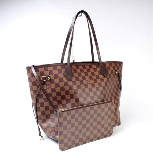 Louis Vuitton Neverfull W/Wallet MM Damier Ebene