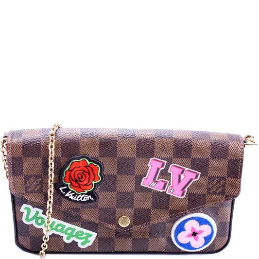 Louis Vuitton Pochette Felicie Damier Ebene Patches