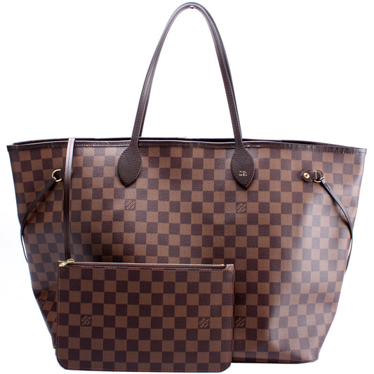 Louis Vuitton Neverfull w/Wallet GM Damier Ebene