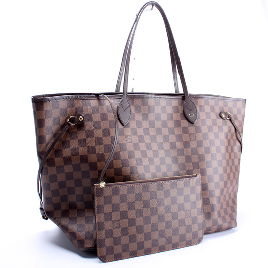 Louis Vuitton Neverfull w/Wallet GM Damier Ebene