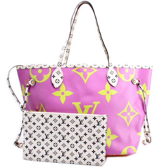 Louis Vuitton Neverfull MM Giant Monogram W/Wallet
