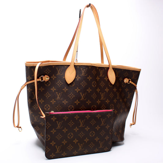 Louis Vuitton Neverfull W/Wallet MM Monogram