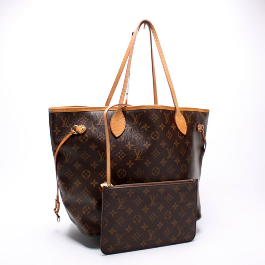 Louis Vuitton Neverfull W/Wallet MM Monogram