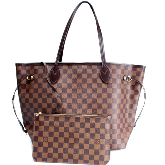 Louis Vuitton Neverfull MM w/Wallet Damier Ebene