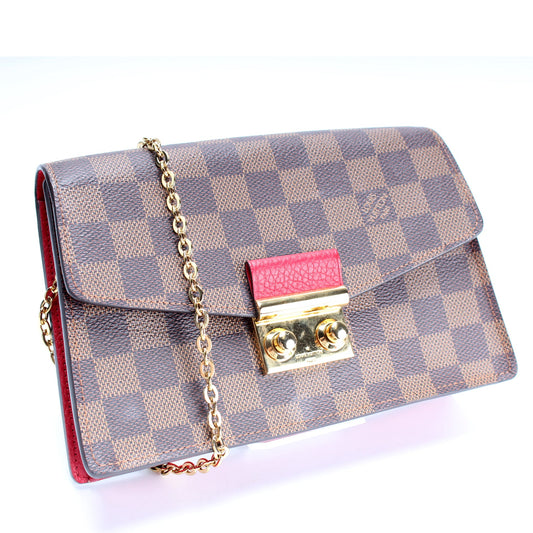 Louis Vuitton Croisette Chain Wallet NM Damier Ebene