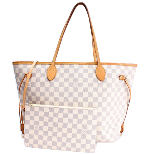 Louis Vuitton Neverfull MM W/ Wallet Damier Azur