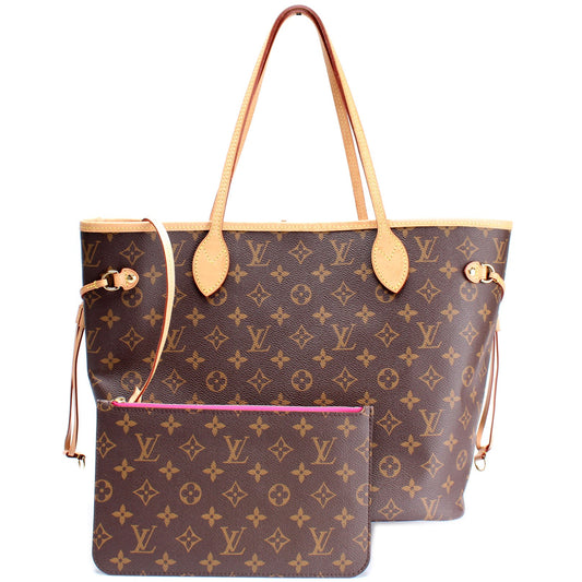 Louis Vuitton Neverfull MM W/ Wallet Monogram