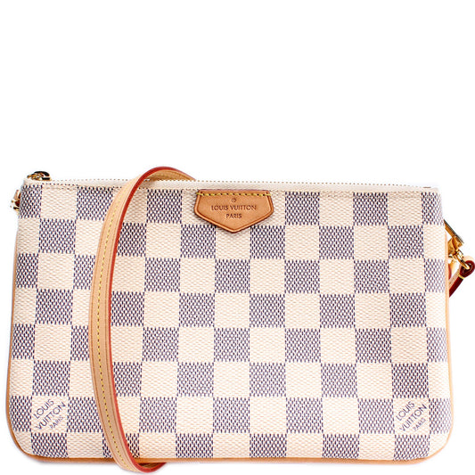 Louis Vuitton Double Zip Pochette Damier Azur