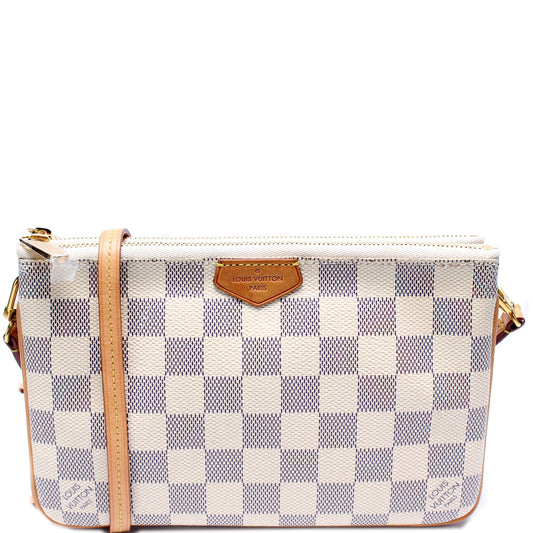 Louis Vuitton Double Zip Pochette Damier Azur