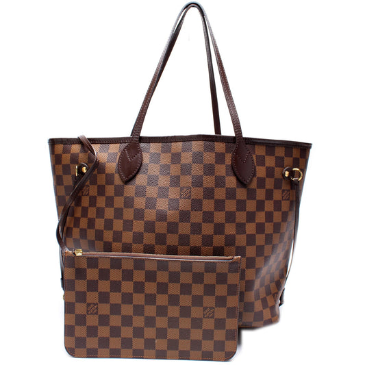 Louis Vuitton Neverfull w/Wallet MM Damier Ebene