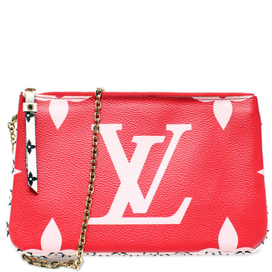 Louis Vuitton Double Zip Pochette Giant Monogram Rouge