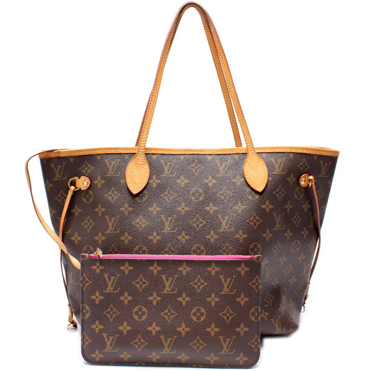 Louis Vuitton Neverfull W/Wallet MM Monogram