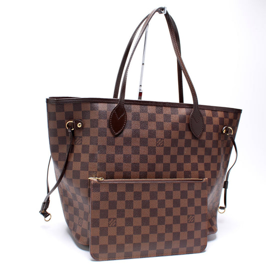 Louis Vuitton Neverfull w/Wallet MM Damier Ebene