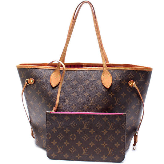 Louis Vuitton Neverfull W/Wallet MM Monogram