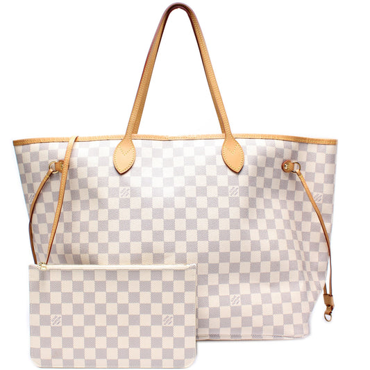 Louis Vuitton Neverfull GM W/ Wallet Damier Azur