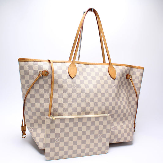 Louis Vuitton Neverfull GM W/ Wallet Damier Azur