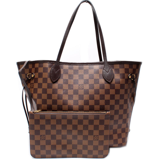 Louis Vuitton Neverfull w/Wallet MM Damier Ebene