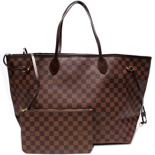 Louis Vuitton Neverfull W/ Wallet GM Damier Ebene