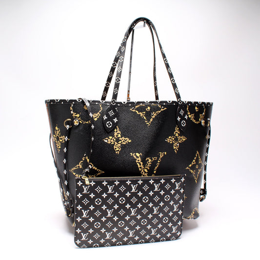 Louis Vuitton Neverfull W/Wallet MM Jungle