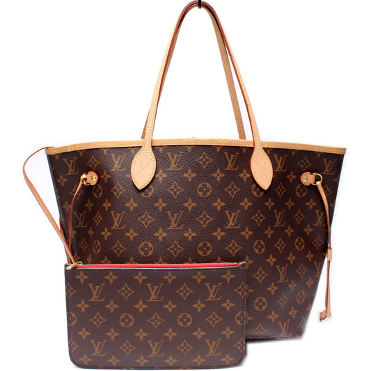 Louis Vuitton Neverfull W/Wallet MM Monogram