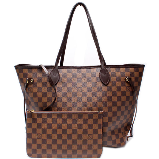 Louis Vuitton Neverfull w/Wallet MM Damier Ebene