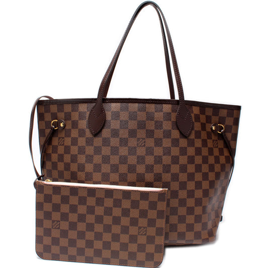 Louis Vuitton Neverfull w/Wallet MM Damier Ebene
