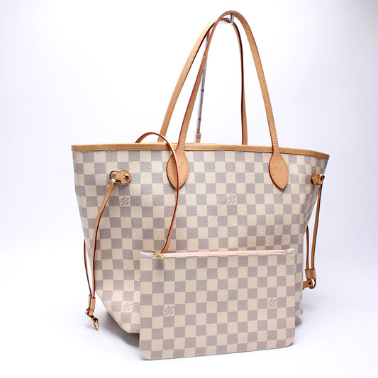Louis Vuitton Neverfull MM W/ Wallet Damier Azur