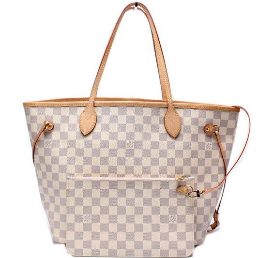 Louis Vuitton Neverfull MM W/ Wallet Damier Azur