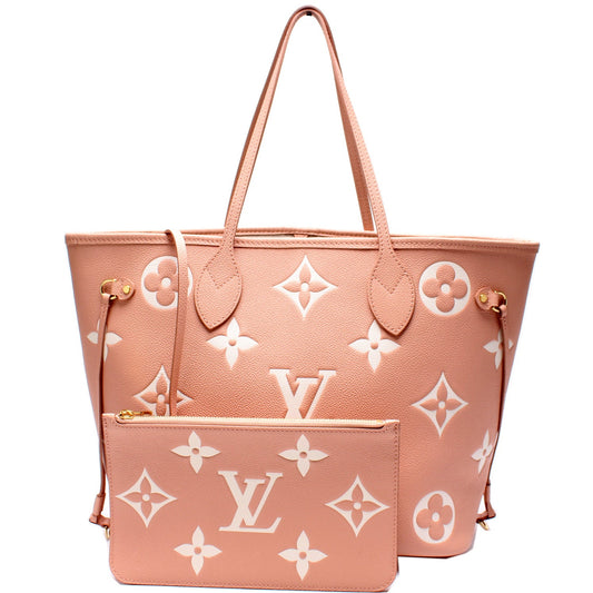 Louis Vuitton Neverfull w/ Wallet MM Bicolor Empreinte