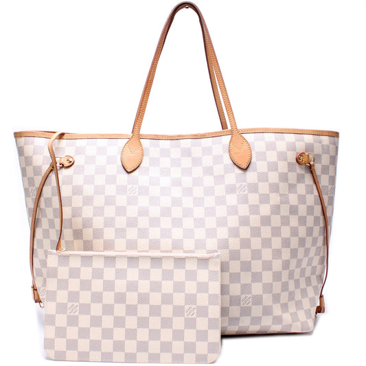 Louis Vuitton Neverfull GM W/ Wallet Damier Azur