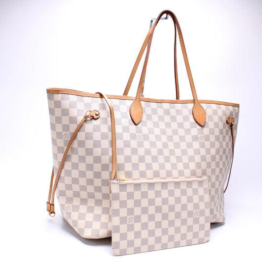 Louis Vuitton Neverfull GM W/ Wallet Damier Azur