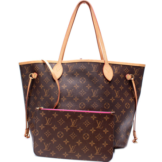 Louis Vuitton Neverfull MM W/Wallet Monogram