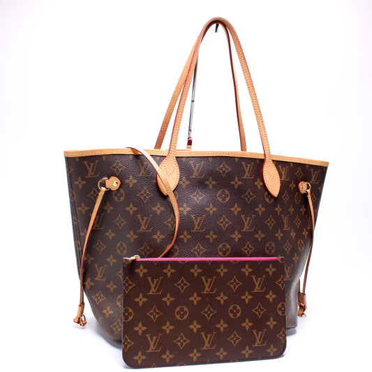 Louis Vuitton Neverfull MM W/Wallet Monogram