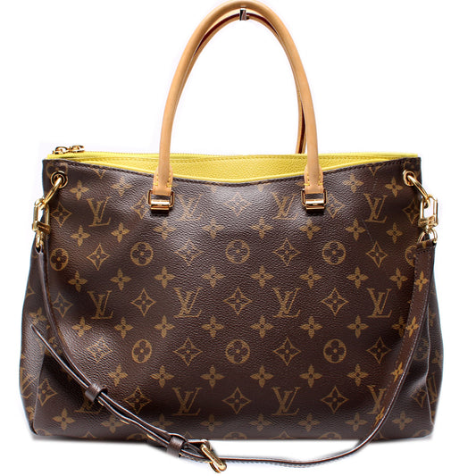 Louis Vuitton Pallas Tote Monogram Canvas Side