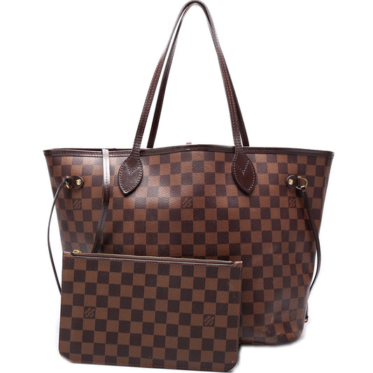Louis Vuitton Neverfull w/Wallet MM Damier Ebene