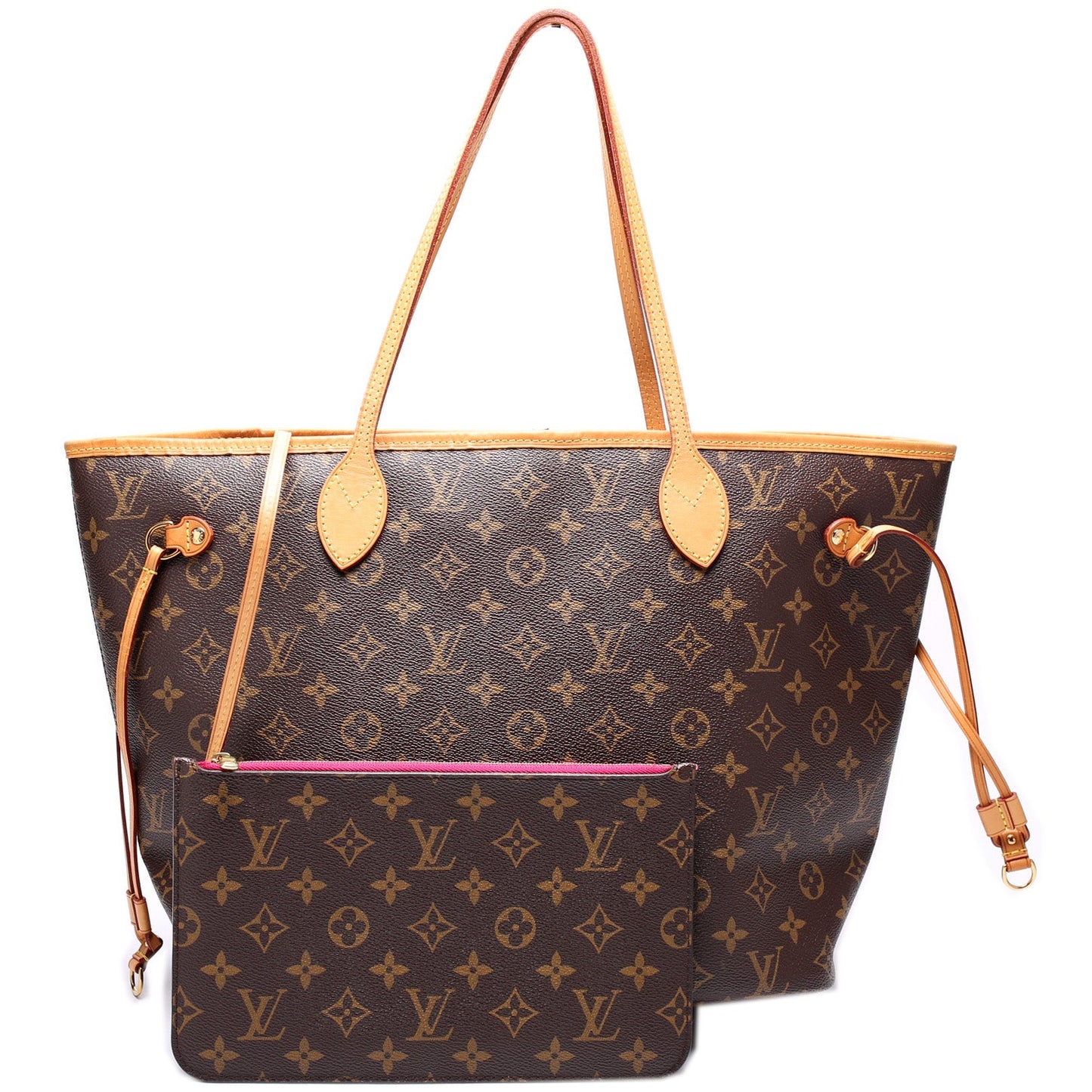 Louis Vuitton Neverfull W/Wallet MM Monogram