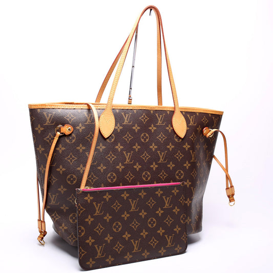Louis Vuitton Neverfull W/Wallet MM Monogram