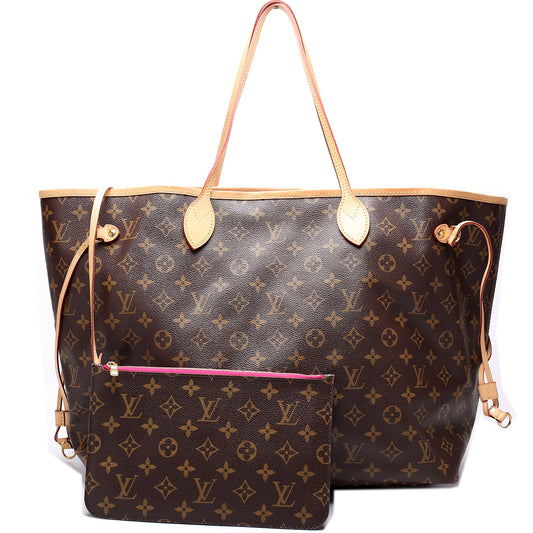 Louis Vuitton Neverfull W/Wallet GM Monogram