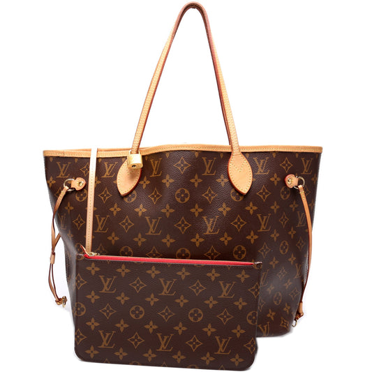 Louis Vuitton Neverfull W/Wallet MM Monogram