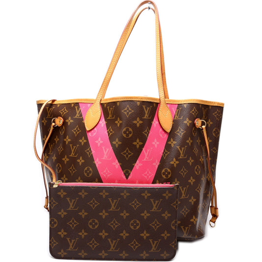 Louis Vuitton Neverfull MM W/Wallet V Monogram