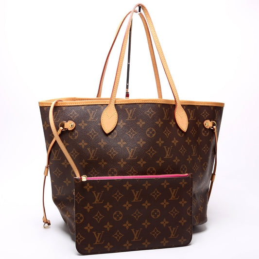Louis Vuitton Neverfull w/Wallet MM Monogram