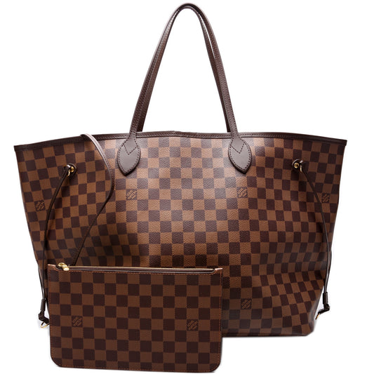 Louis Vuitton Neverfull w/Wallet GM Damier Ebene