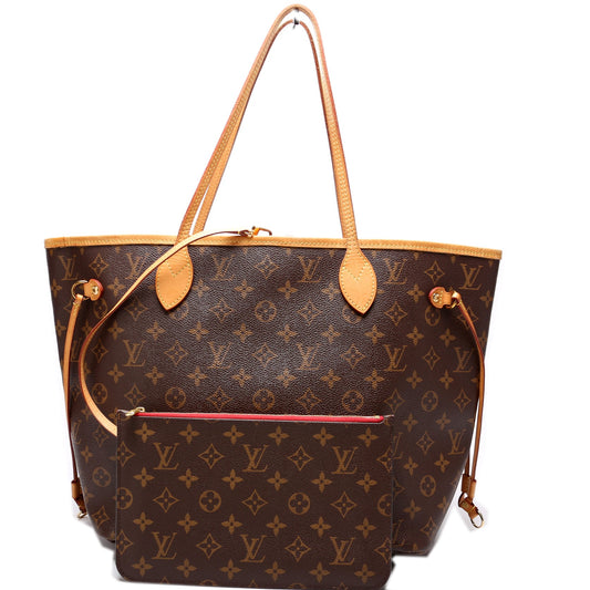 Louis Vuitton Neverfull w/Wallet MM Monogram