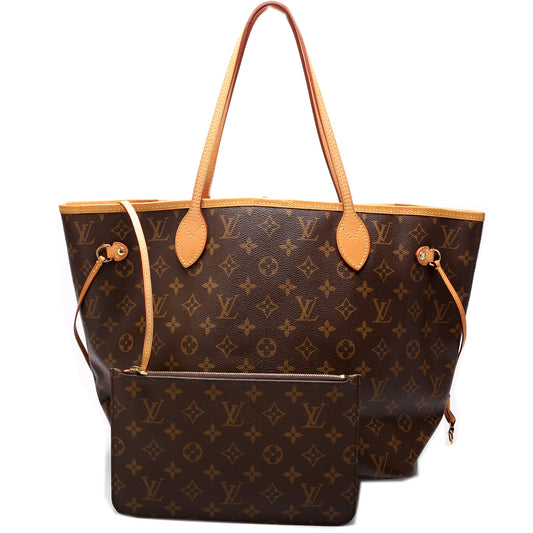 Louis Vuitton Neverfull W/Wallet MM Monogram