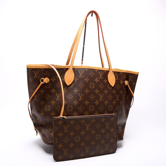 Louis Vuitton Neverfull W/Wallet MM Monogram
